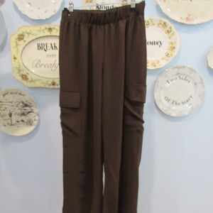 Altar'd State Chocolate Wide Leg  Lounge Pants